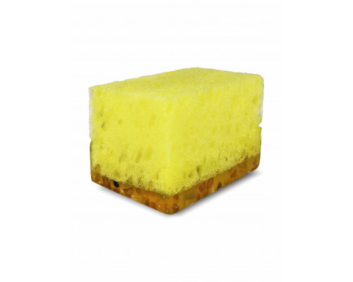 Мыло с губкой желтое