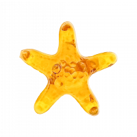 Мыло в виде морской звезды янтарное с облепиховым и янтарным маслами и кусочками янтаря
