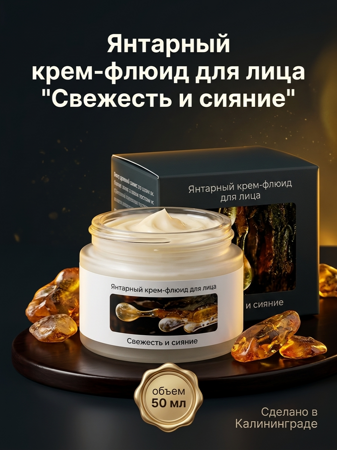 Янтарный крем-флюид для лица "Свежесть и сияние"